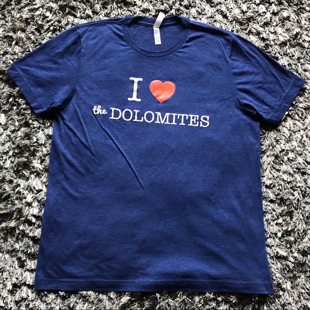 Graphic Tee “I ❤️ the Dolomites” ~ Men’s Size Large